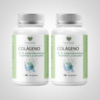 Pack 2 Botes de Colágeno Marino Hidrolizado + Ácido Hialurónico + Vitamina C - 120 uds