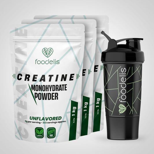 Pack 3KG Creatina Monohidrato Micronizada + Shaker 400ml