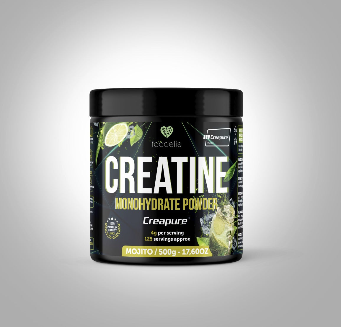 100% Creatina Foodelis CREAPURE® con sabores