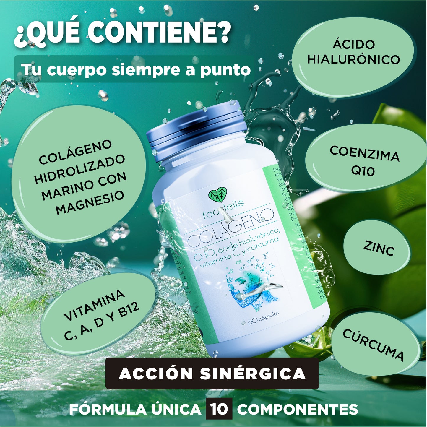 Collagene marino idrolizzato - 10 componenti