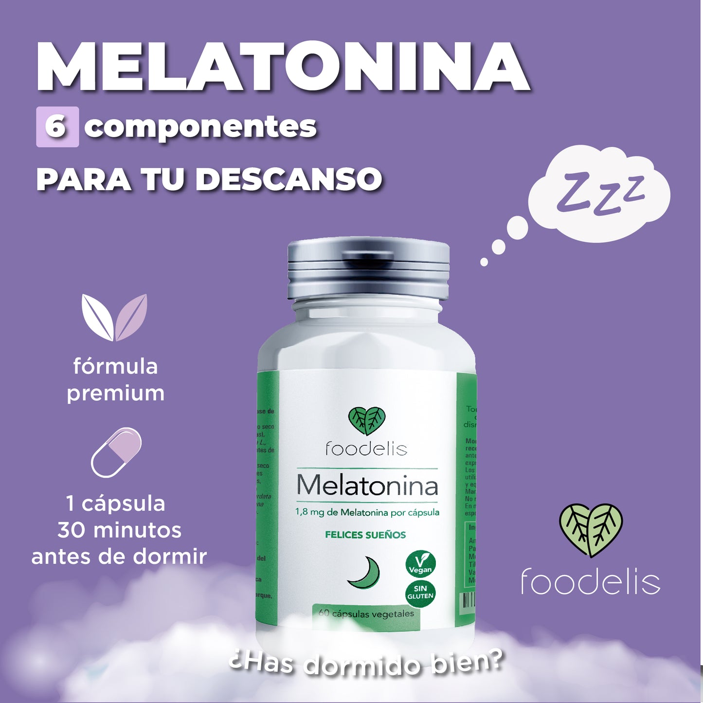 Angereichertes Melatonin – 6 Komponenten