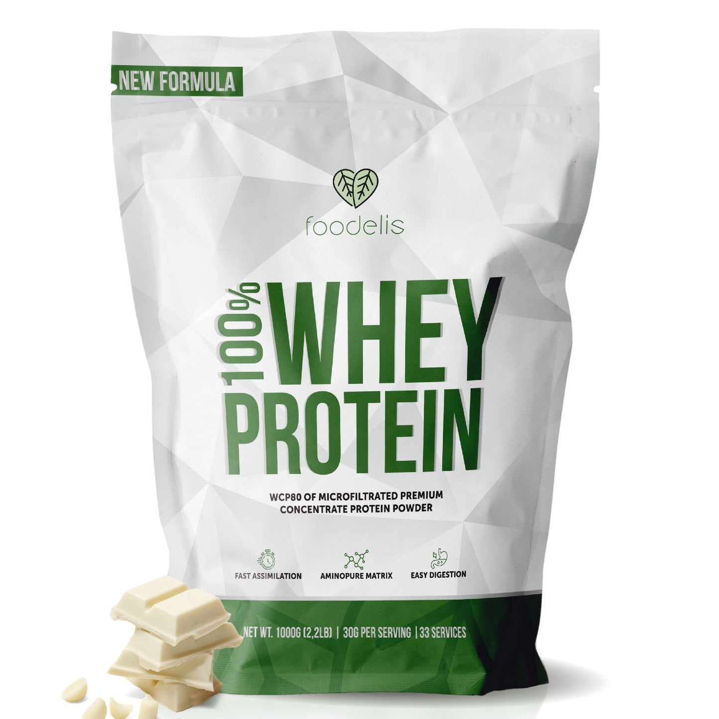 Proteína en polvo 100% Whey Protein - Foodelis Nutrition