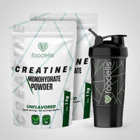 Pack 2kg Creatina Monohidrato Micronizada + Shaker 400ml