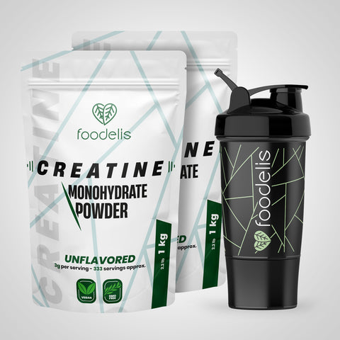 Pack 2kg Creatina Monohidrato Micronizada + Shaker 400ml